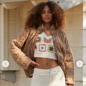 Quilted zip up jacket (oversized)